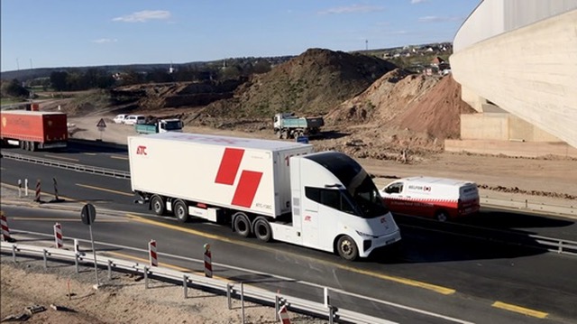 ATC Windrose 2600km electric truck trial Netherlands Hungary