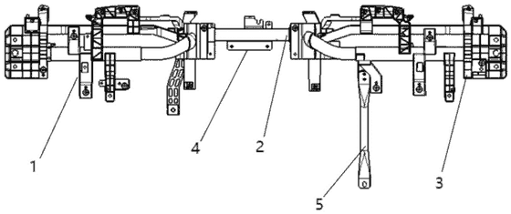 Patent drawing — lightweight tube-beam frame assembly