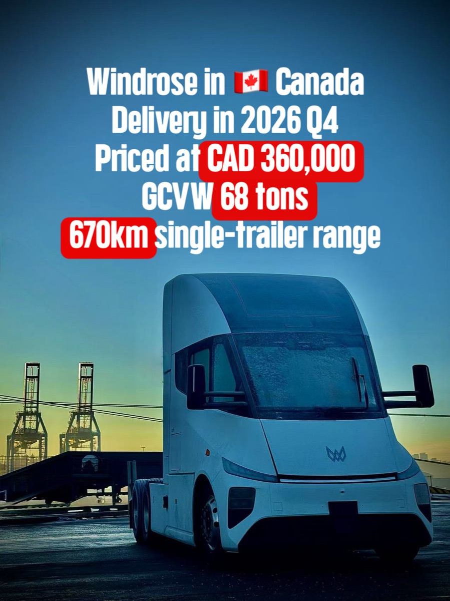 Windrose Canada — 677 km range, from C$360,000